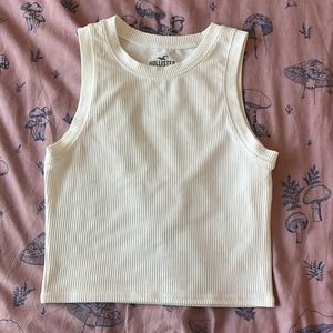 Hollister White Crop Tank